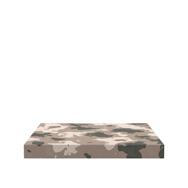 Product display with camouflage texture 3D display stand