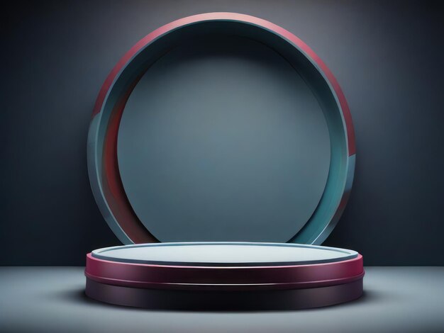 Product empty podium circle abstract