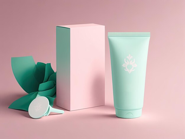 Product Mockup On Pastel Background