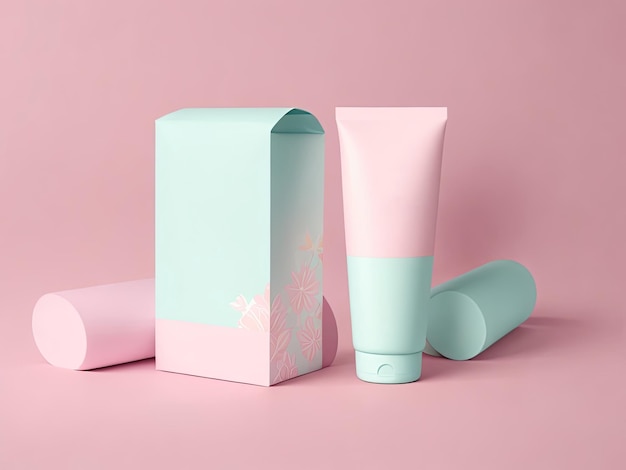 Product Mockup On Pastel Background