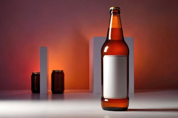 Photo product packaging mockup photo ofbottle of beer studio advertising photoshoot