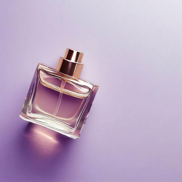 Product perfume bottle on a clean background copy space