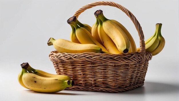 product photography of banana fruit in basket