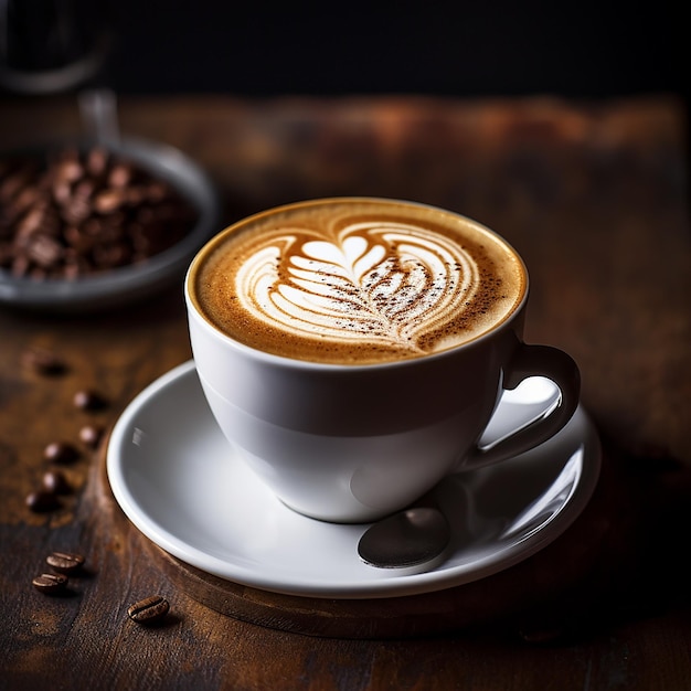 Product photography of cappuccino isolated