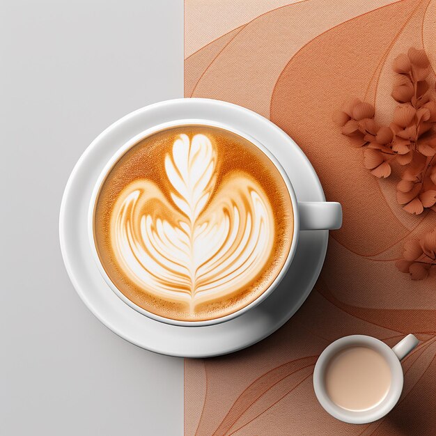 Product photography of cappuccino isolated