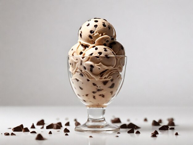 Product Photography of Chocolate Ice Cream in a bowl