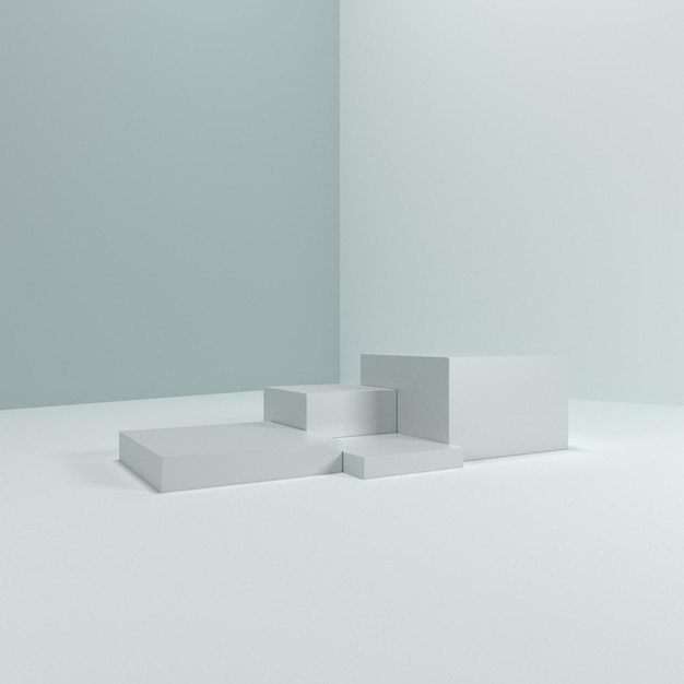 제품 연단 3D 배경 배경 모델링