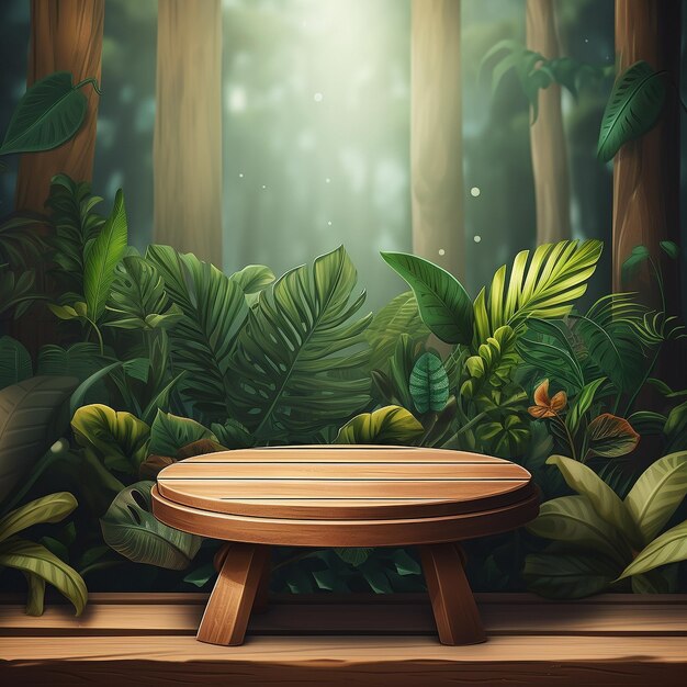 Product Podium Hout Jungle Theme