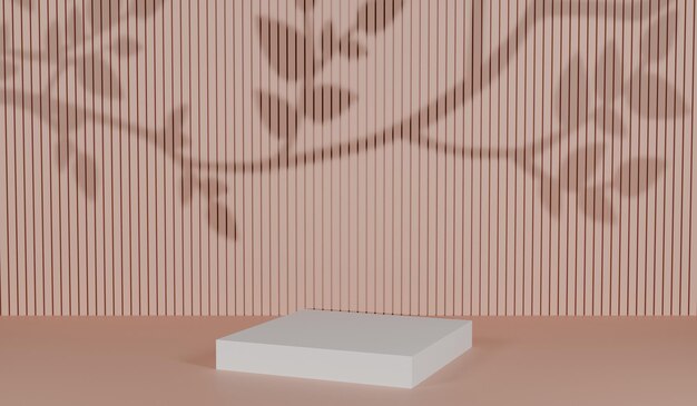 Foto prodotto podium bianco podium beige sfondio illustrazione 3d