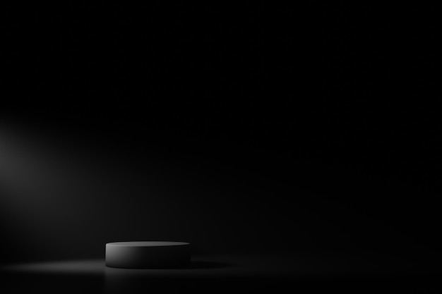 Product podium with dark light on 3d rendering