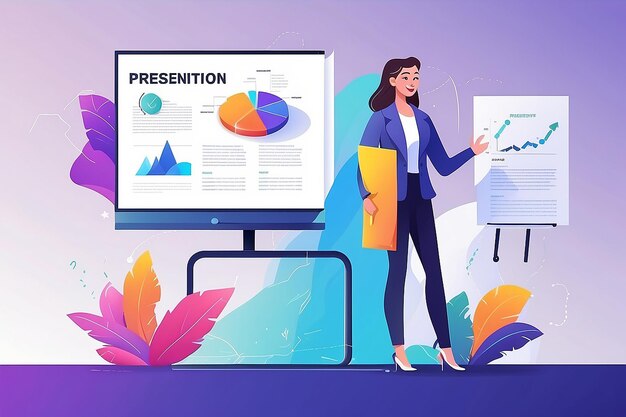 Product presentation concept illustration