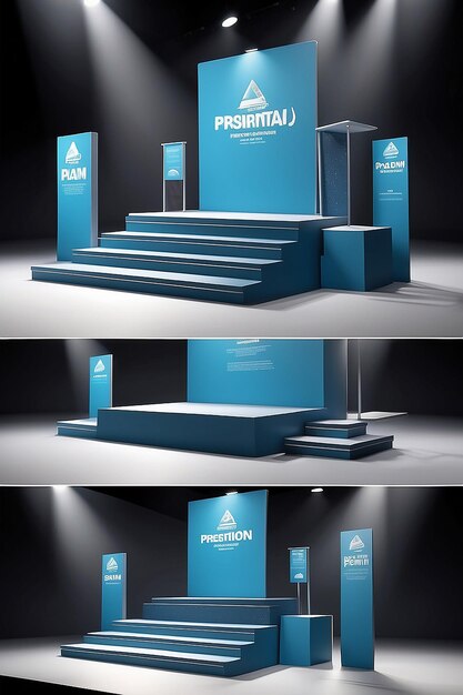 Photo product presentation podium stage