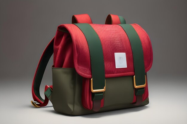 product shot new elegant sport backpack red and green