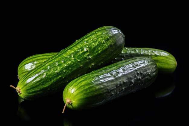 Photo product shots of photo of professionally placed cucumbers