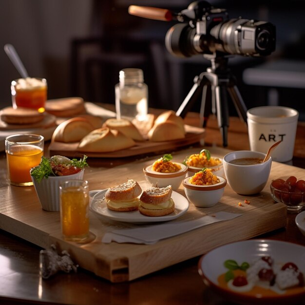 Product shots of photorealistic professional food