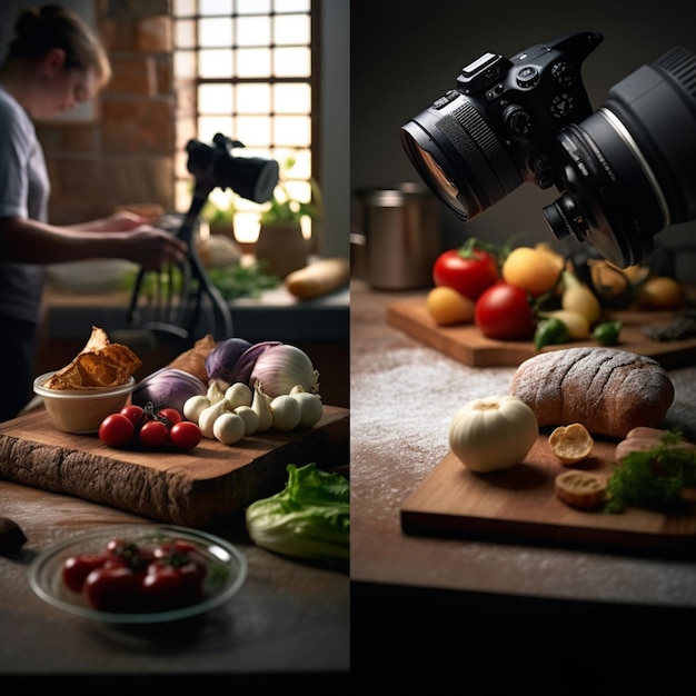 Product shots of photorealistic professional food