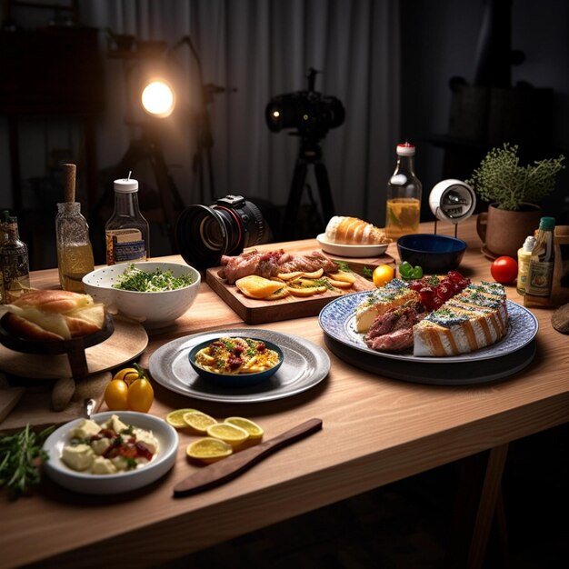 Product shots of photorealistic professional food