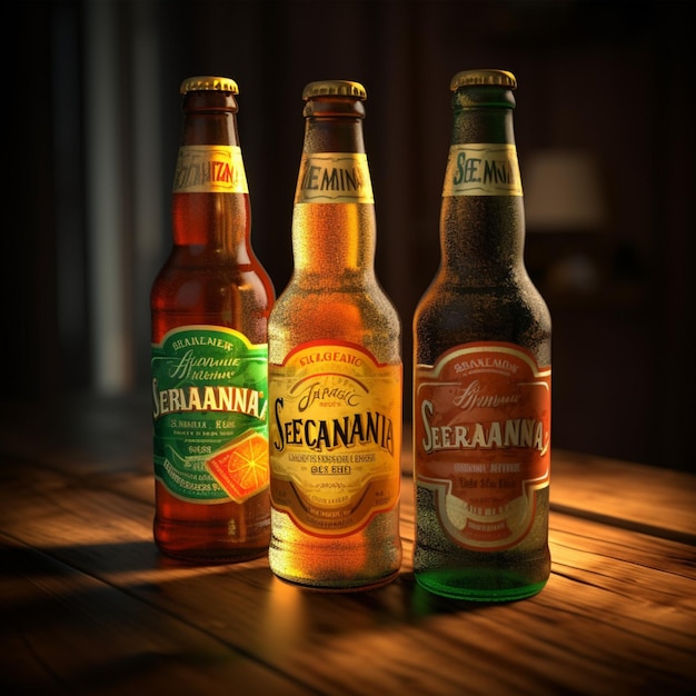 Product shots of Seamans Beverages Orange and Gin