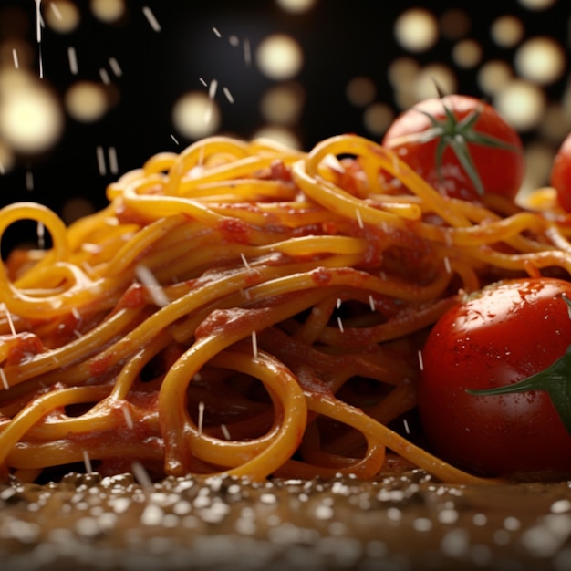Снимки продукта спагетти высокого качества 4k ультра