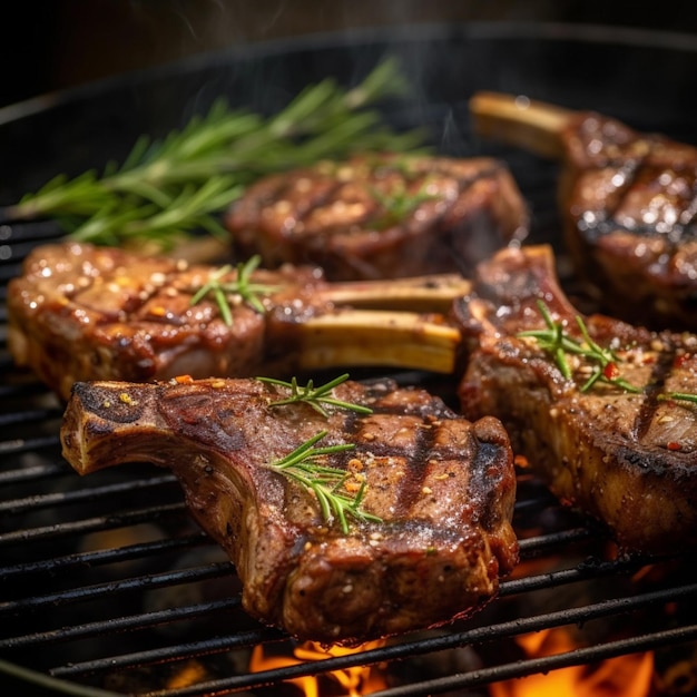 Product shots of Succulent lamb chops marinated