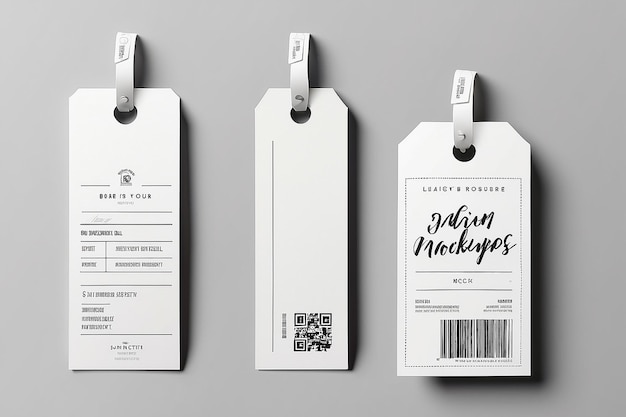 Photo product tag mockup set