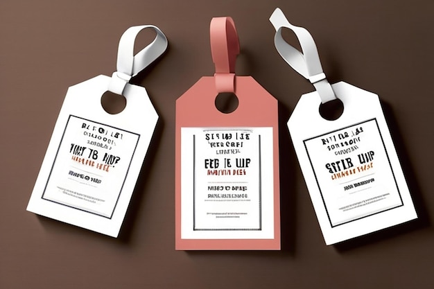 Photo product tag mockup set