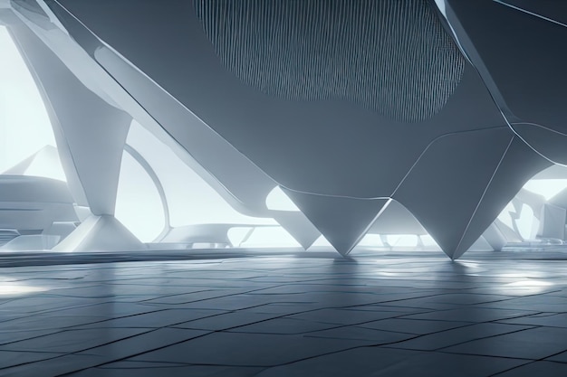 Product view, futuristic architecture, ai render