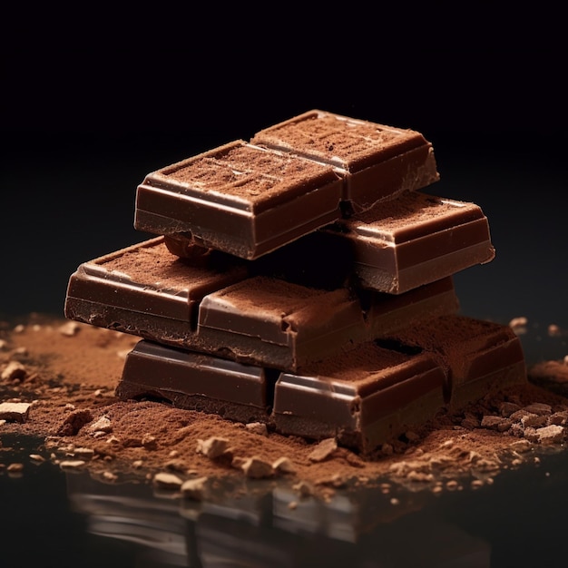 Productfoto's van foto van chocolade zonder achtergrond