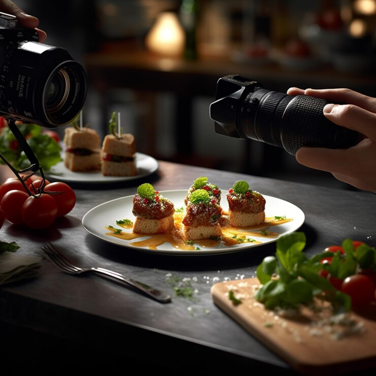 Foto productfoto's van fotorealistische professionele voeding