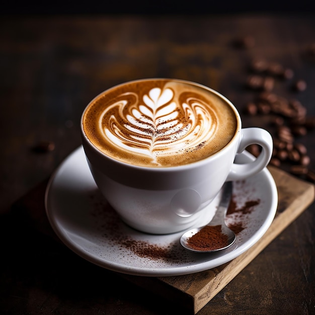 Productfotografie van geïsoleerde cappuccino