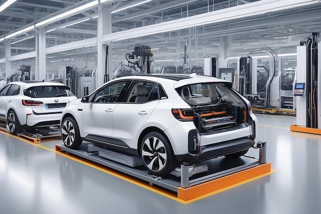 Productielijn voor elektrische auto's op geavanceerde geautomatiseerde slimme fabriek