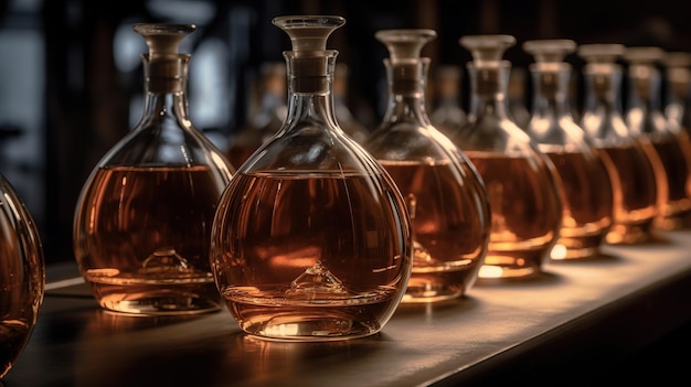 Production of cognac at the factory AI generation