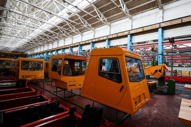 Production line for large vehicles at the plant