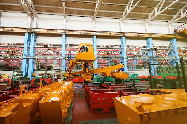 Production line for large vehicles at the plant