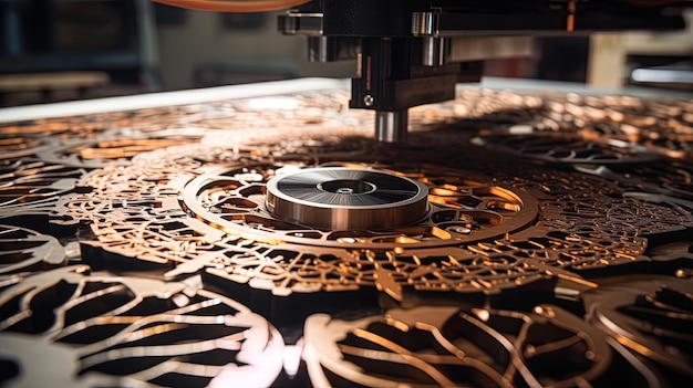 Production process laser cutting of metal Generative AI