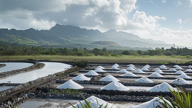 Production of salt on an isle in the Indian Sea