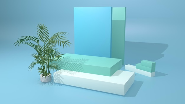 Productpodium 3D-rendering