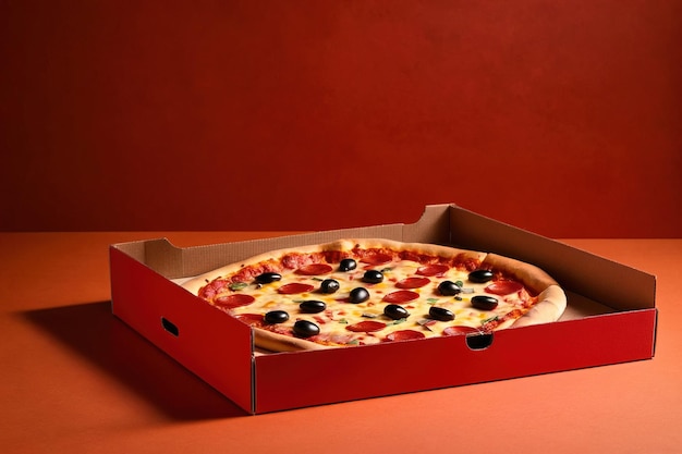 Foto productverpakking mockup foto van pizza box studio reclame fotoshoot