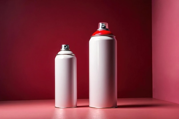 Productverpakking mockup foto van Spray can studio reclame fotoshoot