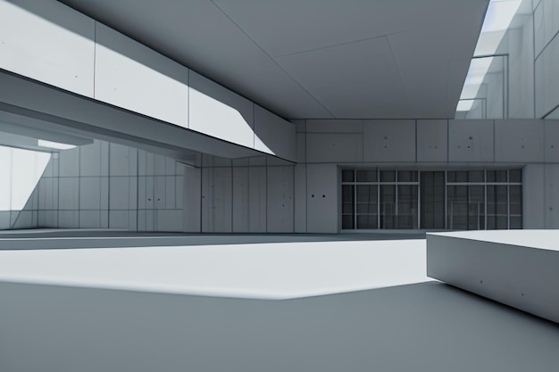 Productweergave, moderne architectuur, ai render, minimalisme