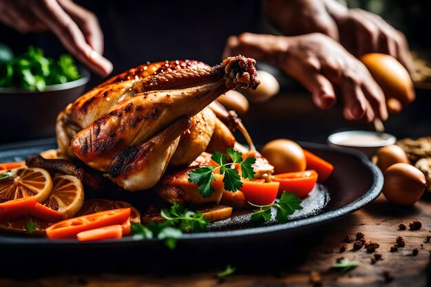 Proef de magie van heerlijke eten ervaringen AI gegenereerd beste eten foto