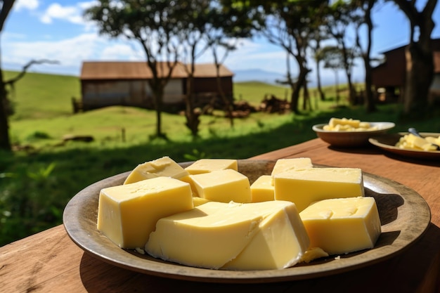 Proeven van Canastra-kaas in Roca Da Cidade Serra da Canastra Brazilië