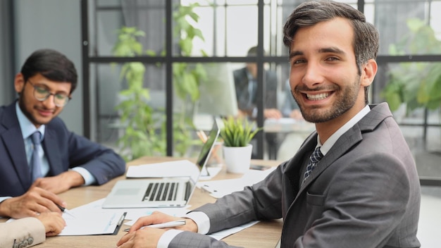 Profession businessmen office workers working in team