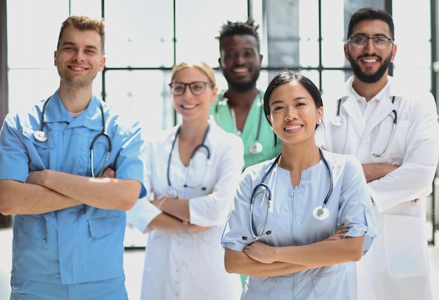 profession medicine staff multinational people doctor nurse and surgeon