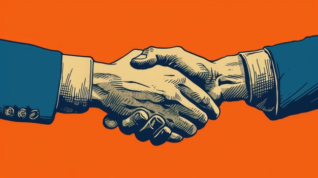 Photo professional agreement a firm handshake