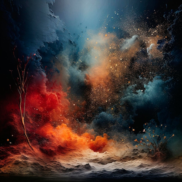 Professional background with colored smoke High quality illustration