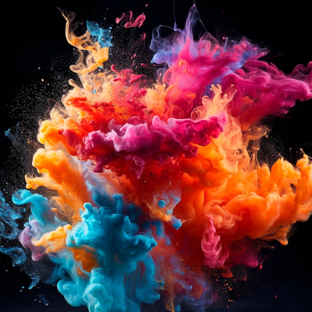 Professional background with colored smoke High quality illustration