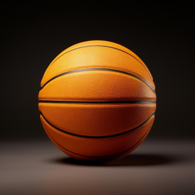 プロのバスケットボール ボール スポーツ用品の写実的な正方形のイラスト スポーツ ギア Ai がアクティブなゲームでトレンディなイラストを生成 バスケットボール ボール スポーツ用品