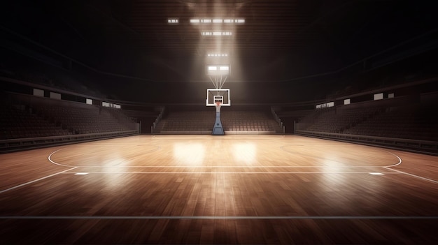 Professional Basketball Court Arena