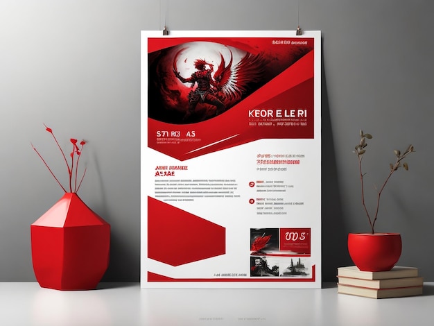 Photo professional business flyer template or corporate bannerdesign with place for your content print publishing or workflow layout
